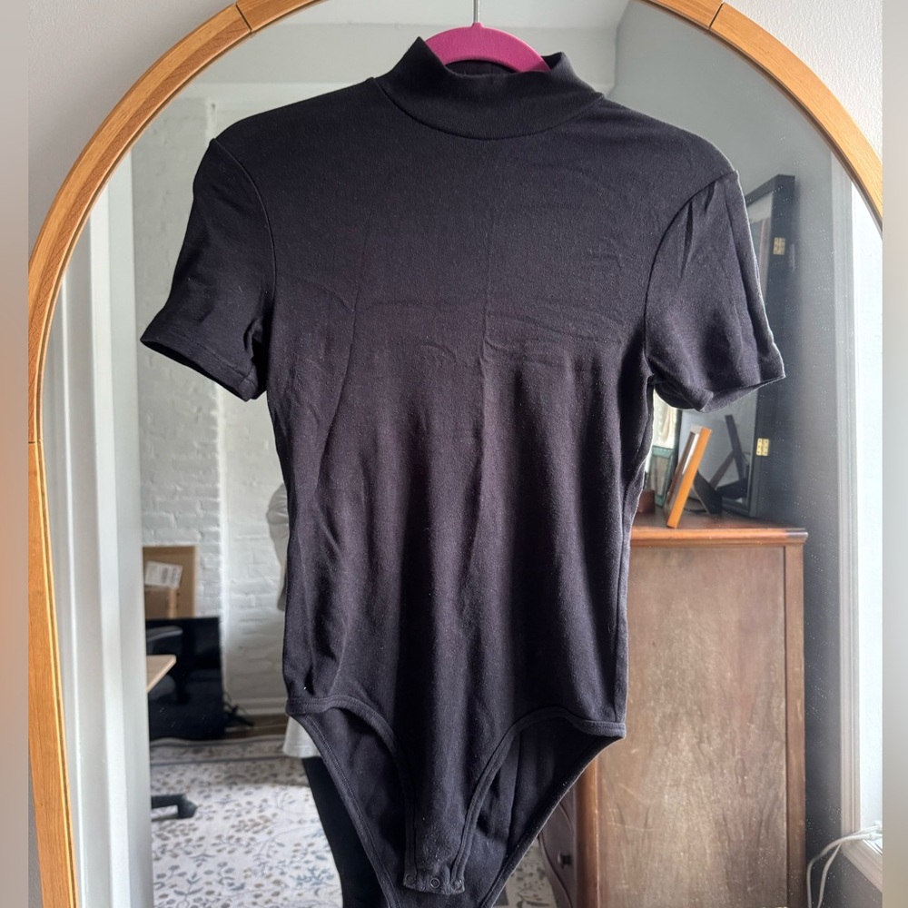 Frye Black Mock Neck Bodysuit